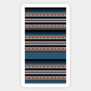 Manafold Art Pattern in teal - black - Tan Sticker